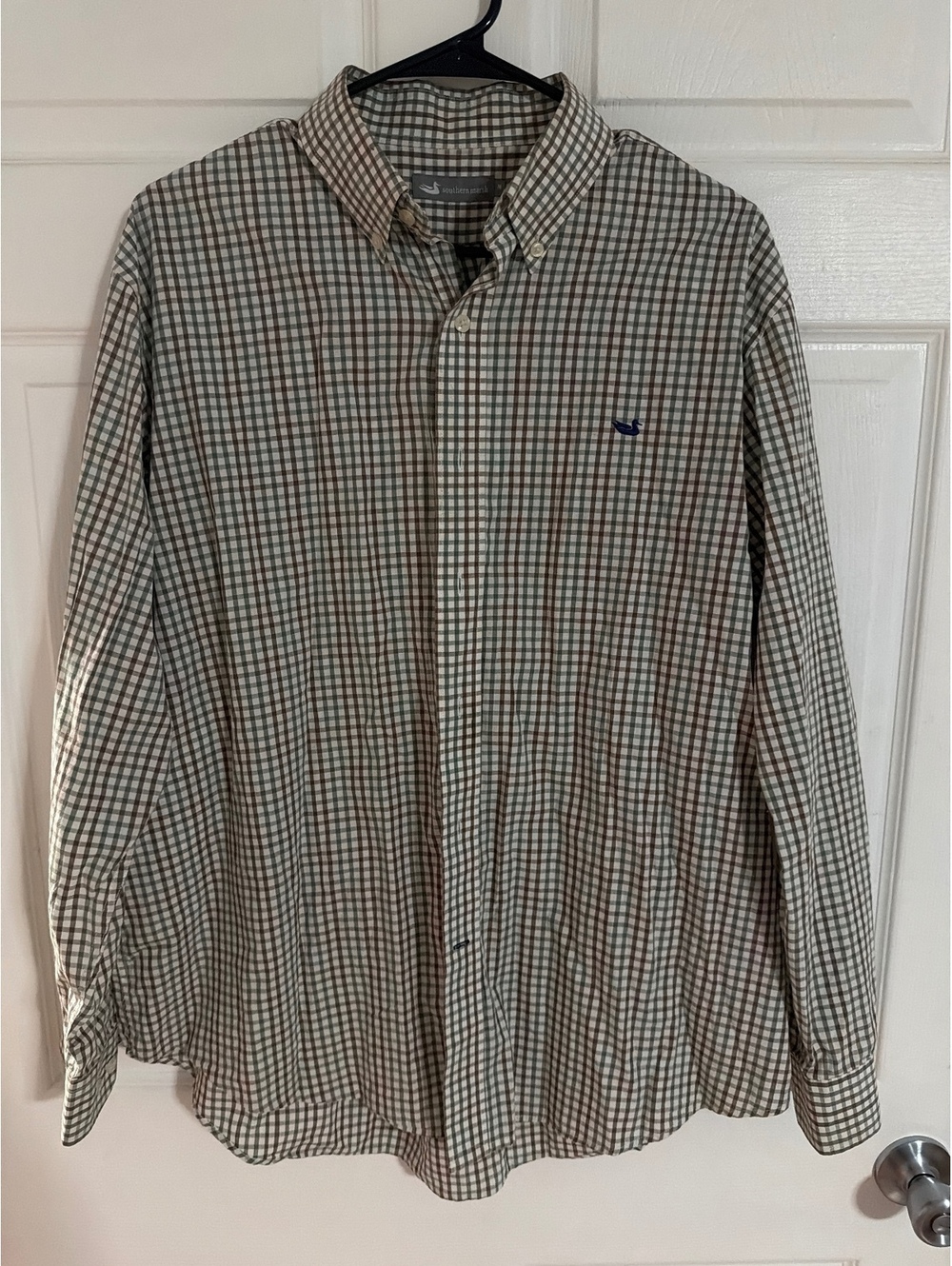 Southern Marsh Men's Long Sleeve Button-Down Shirt - Classic Check Pattern